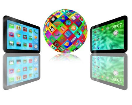 Two tablet Illustrazione stock