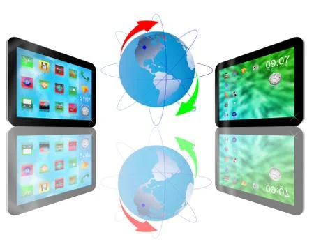 Two tablet Illustrazione stock