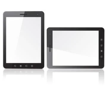 Two tablet pc computer with blank screen Stockillustratie