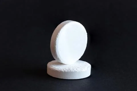 Two tablets on the black background Stock Photos