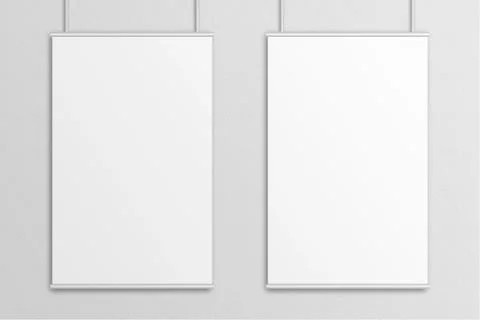 Two tabloid posters 3D illustration mock up Illustrazione stock