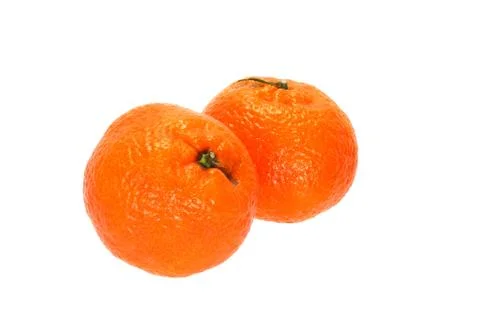 Two tangerines Stock Photos