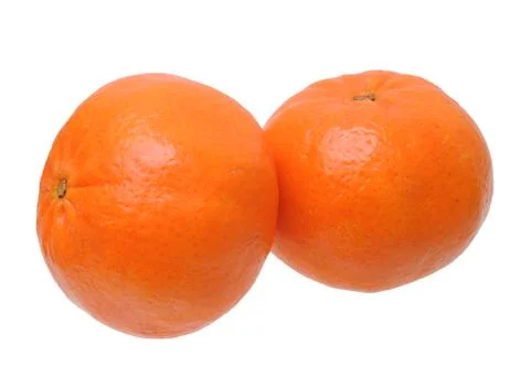 Two tangerines Stock Photos