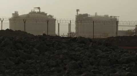 Two Tanks Behind Barbed Wire Stock Footage 63205048