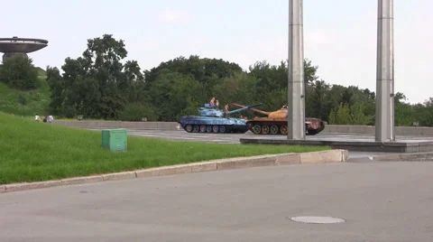 Two Tanks in The Museum Kiev Stock Footage 46182426