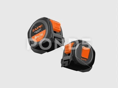 Two Tape Measure Mockup Template PSD