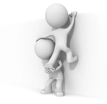 Two is a team. Stock Illustration