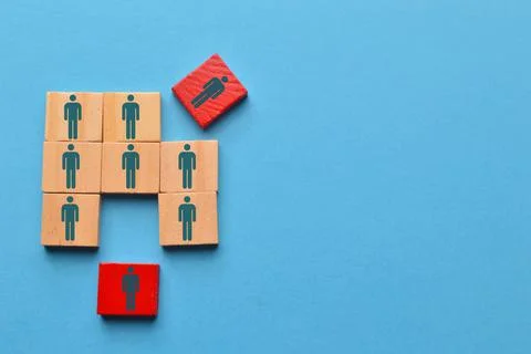 Two of the team members is out of order. Violation of the integrity and disci Stock Photos