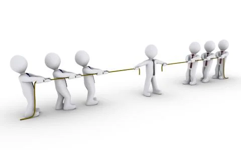 Two teams are claiming a client Stock Illustration
