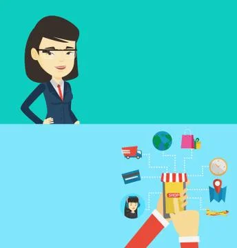 Two technology banners with space for text. Stock Illustration