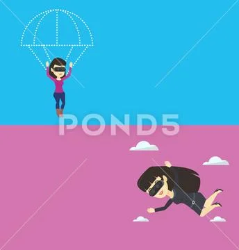 Two technology banners with space for text. Stock Illustrationen
