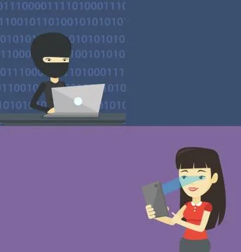 Two technology banners with space for text. Stockillustratie