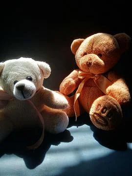 Two teddy bears, concept. Фото