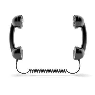 Two telephone handsets 库存插图