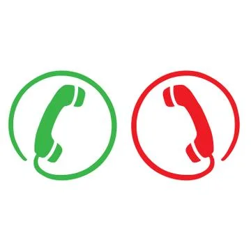 Two telephone receivers Stock Illustration