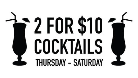 Two for ten dollars deal Stock-Illustration