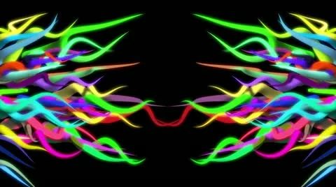 Two tentacle groups meeting in the center 00012 Stock Footage 11627747