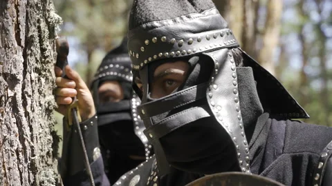 Two-term soldiers whose faces are unknown. 스톡 동영상 199345279