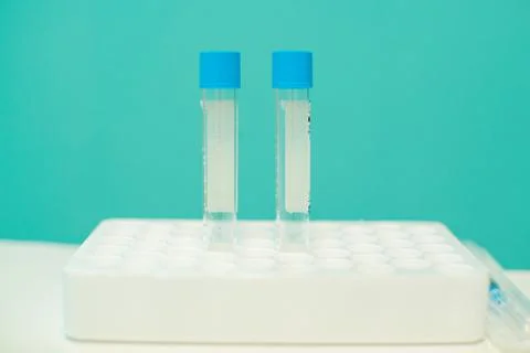 Two test tubes empty Stock Photos