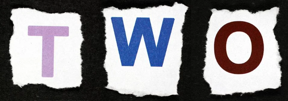 Two - text Stock Illustration