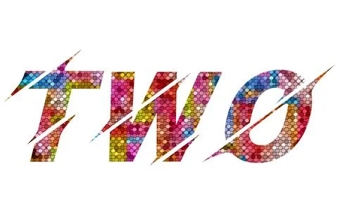 Two text image stock design in colorful style letters Stock Illustration