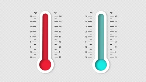 Two thermometers of different colors. Stock Footage 158275198