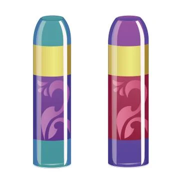 Two thermos icon in a flat style isolated on white Stock Illustration