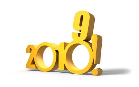 Two thousand and nineteen. New 2019 year on white. Stock Illustration