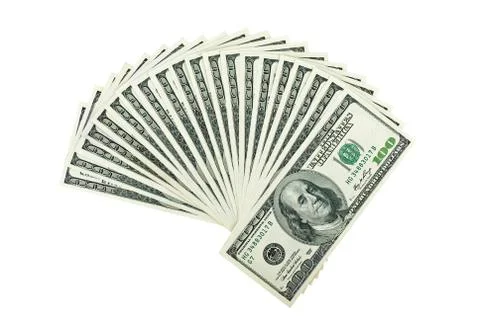 Two thousand dollars isolated on the white background Photos