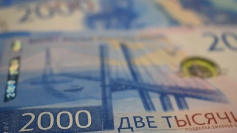 Two thousand rubles Stock Footage 109557523