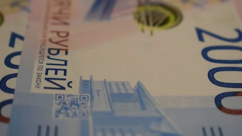Two thousand rubles Stock Footage 109557578