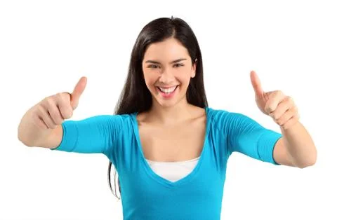 Two thumbs up!! Stock Photos