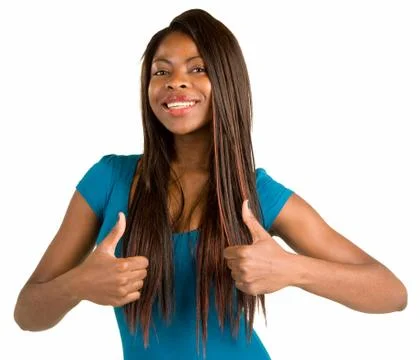 Two thumbs up Stock Photos