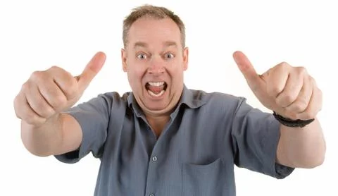 Two thumbs up!! Stock Photos