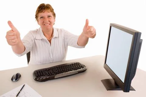 Two thumbs up Stock Photos