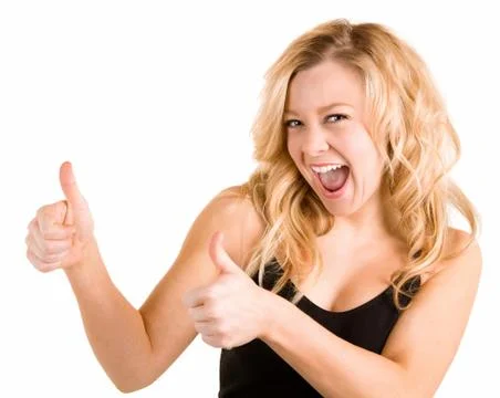 Two thumbs up Stock Photos