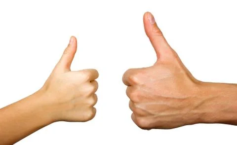 Two thumbs up Stock Photos