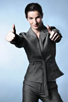 Two thumbs up! Stock Photos