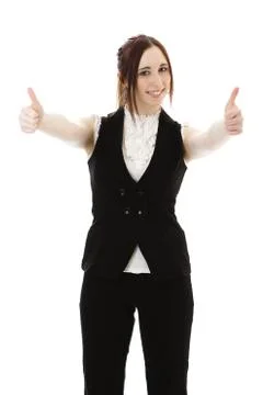 Two thumbs way up Foto stock