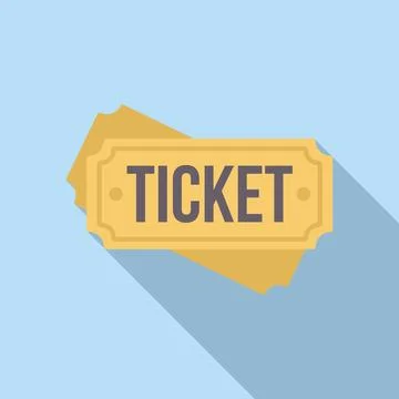 Two tickets lying over each other with long shadow Ilustração Stock