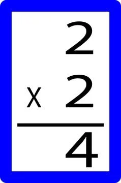 Two times two card Stock Illustration