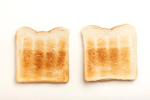 Two toasted slices of bread 스톡 사진
