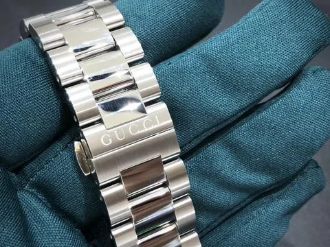 Two tone automatic Gucci watch Stock Photos