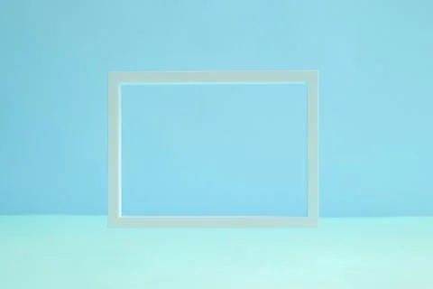 Two-Tone Background and White Frame. Stock Photos