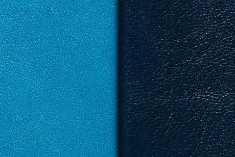 Two Tone Blue Leather Texture Background Macro Stock Photos