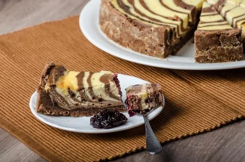 Two-tone cheesecake Stock Photos