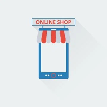 Two-tone icon online store Stock Illustration