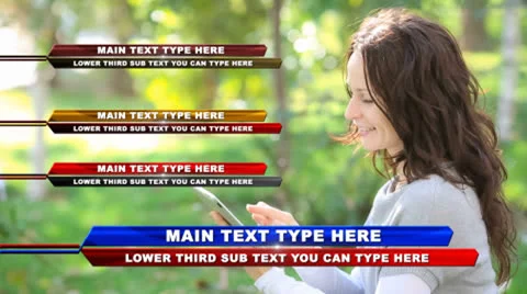 Two Tone Lower Third After Effects stock