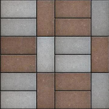 Two-tone Rectangular Pavement. Seamless Texture 스톡 일러스트