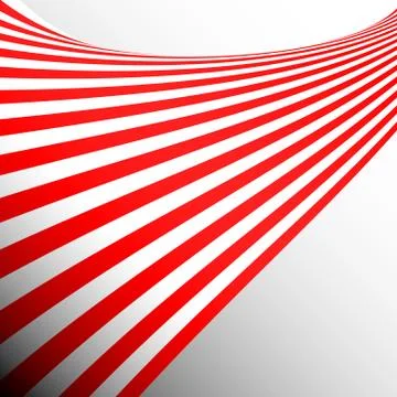 Two tone red stripes ribbon abstract background concept Stock Illustration